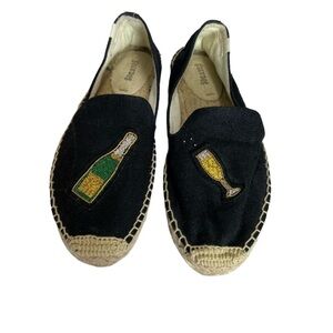 SOLUDO Champange Espadrille (Black) size 7.5 Very Gently Worn